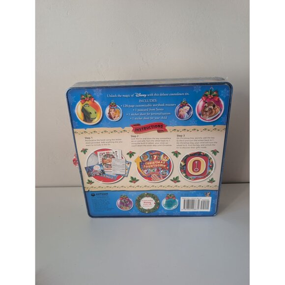 NEW Disney Christmas Countdown Tin Box With Stickers & Activities advent - Picture 3 of 4